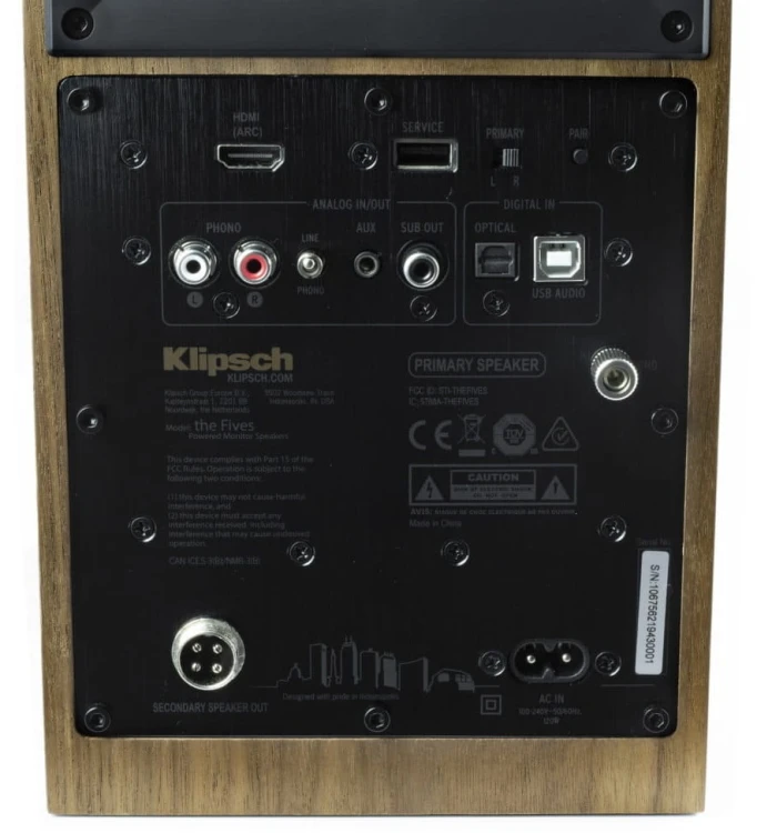 Kolumny głośnikowe, podstawkowe aktywne KLIPSCH The Fives walnut