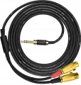 Kable jack 6,3 mm stereo - 2x XLR żeński Klotz - 1m