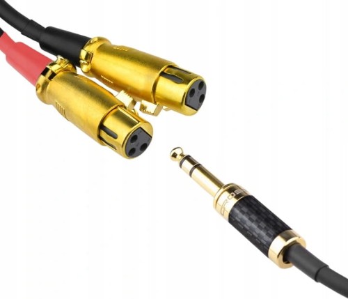 Kable jack 6,3 mm stereo - 2x XLR żeński Klotz - 1,5m