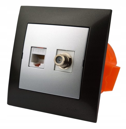 Simon gniazdo F RJ-45 ścienne podtynkowe terminal