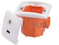 Gniazdo ścienne podtynkowe terminal HDMI i RJ-45