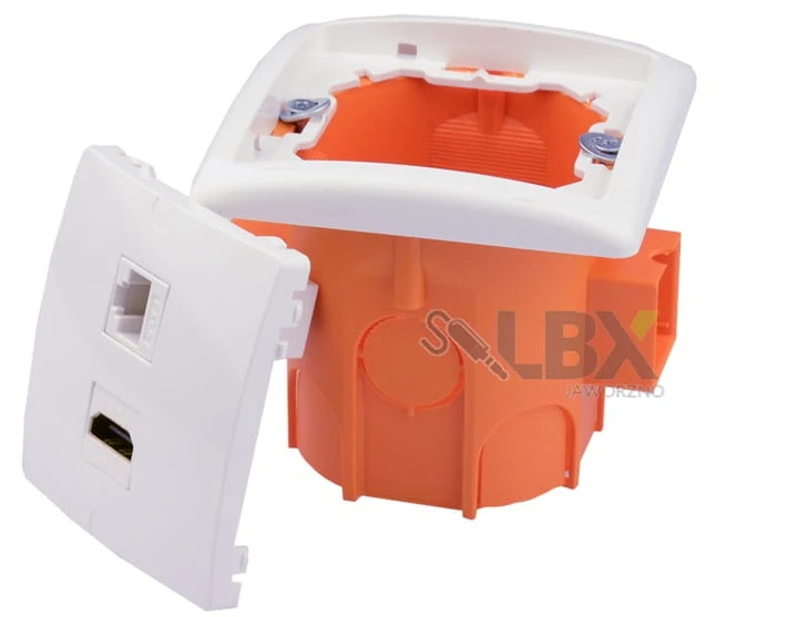 Gniazdo ścienne podtynkowe terminal HDMI i RJ-45