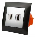 Simon gniazdo ścienne podtynkowe 1 USB 1 HDMI