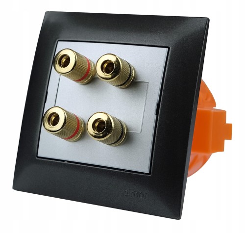 Gniazdka głośnikowe ścienne, podtynkowe terminal 4G