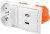 Gniazdo ścienne podtynkowe 1 USB 1 HDMI 2x 230V