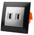 Gniazdo HDMI ścienne podtynkowe terminal 2HDMI