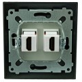 Gniazdo HDMI ścienne podtynkowe terminal 2HDMI