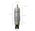 Kable audio 1 RCA - 2 RCA typ Y Cross-Tech do subwoofera 12,5m