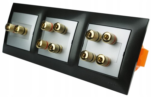 Gniazdka głośnikowe ścienne podtynkowe terminal 10G