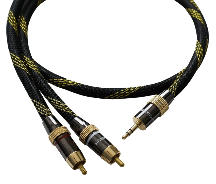 Kable jack, AUX mini jack 3,5 mm - 2RCA Cross-Tech - 3m