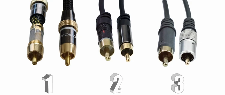 Kable jack, AUX mini jack 3,5 mm - 2RCA Cross-Tech - 3m