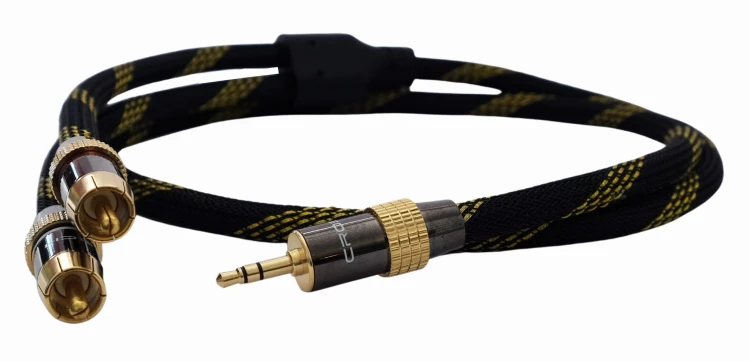 Kable jack, AUX mini jack 3,5 mm - 2RCA Cross-Tech - 2m