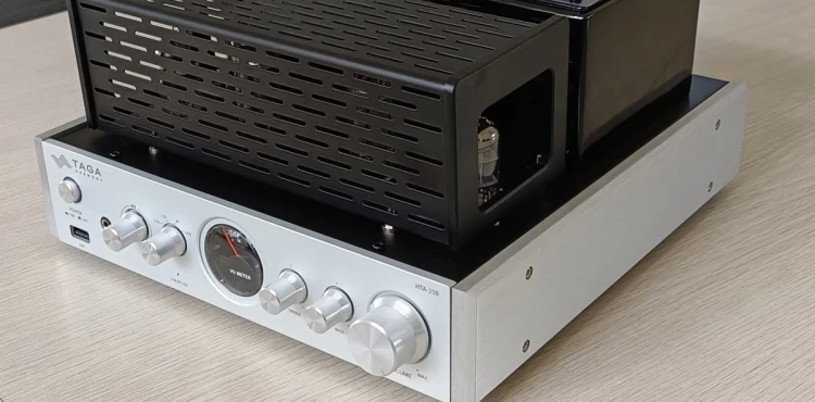 Wzmacniacz hybrydowy stereo Taga Harmony HTA-25B 2021 - srebrny