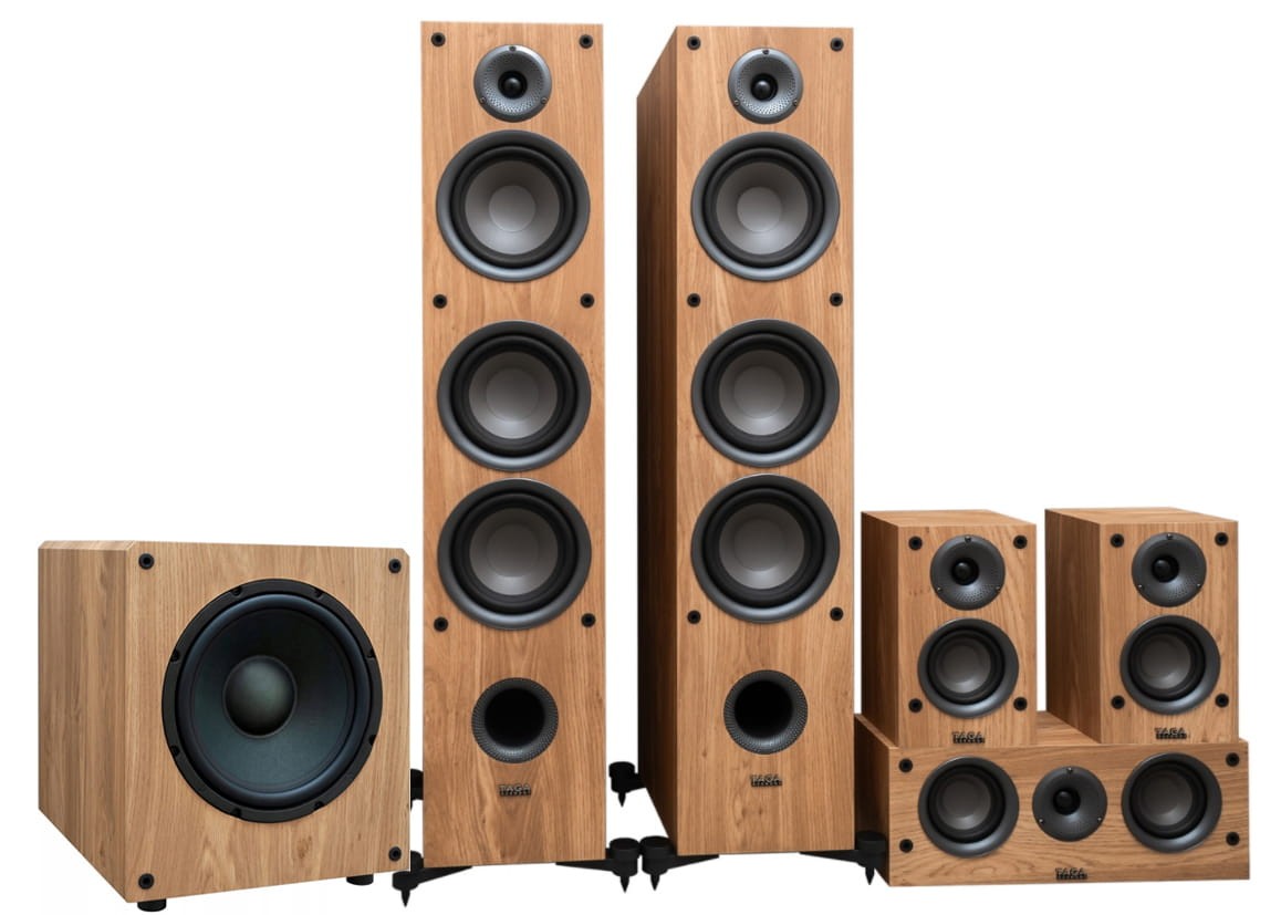Kolumny głośnikowe 5.1 Taga Harmony TAV-607 TSW-90 v.4 - oak
