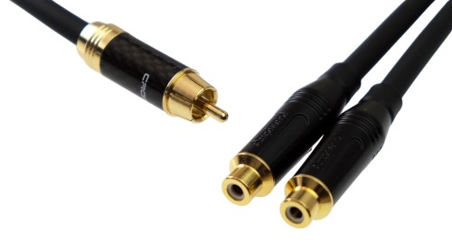 Rozgałęziacz rozdzielacz KLOTZ 2xGN RCA - RCA - 1m