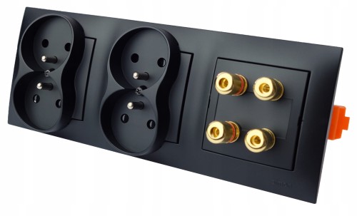 Gniazdka głośnikowe ścienne 4G 230V prądowe