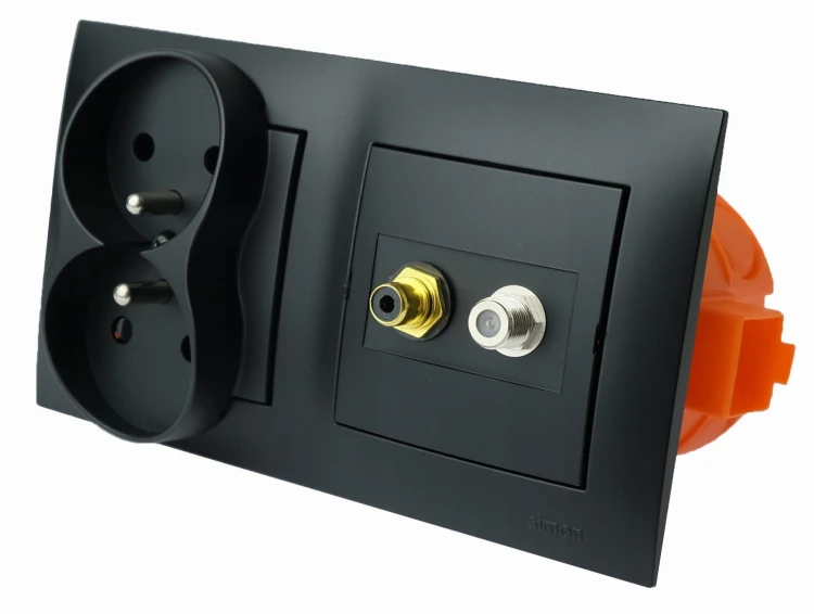 Gniazdka ścienne rca cinch, 230V F
