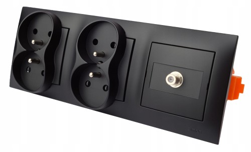 Gniazdo telewizyjne F zasilające 230V