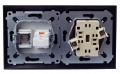 Gniazdo 230V F RJ-45 ścienne podtynkowe czarne