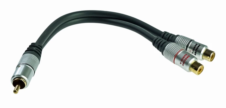 Rozgałęziacz rozdzielacz Prolink EX 1RCA-2GN. RCA - 0,2m