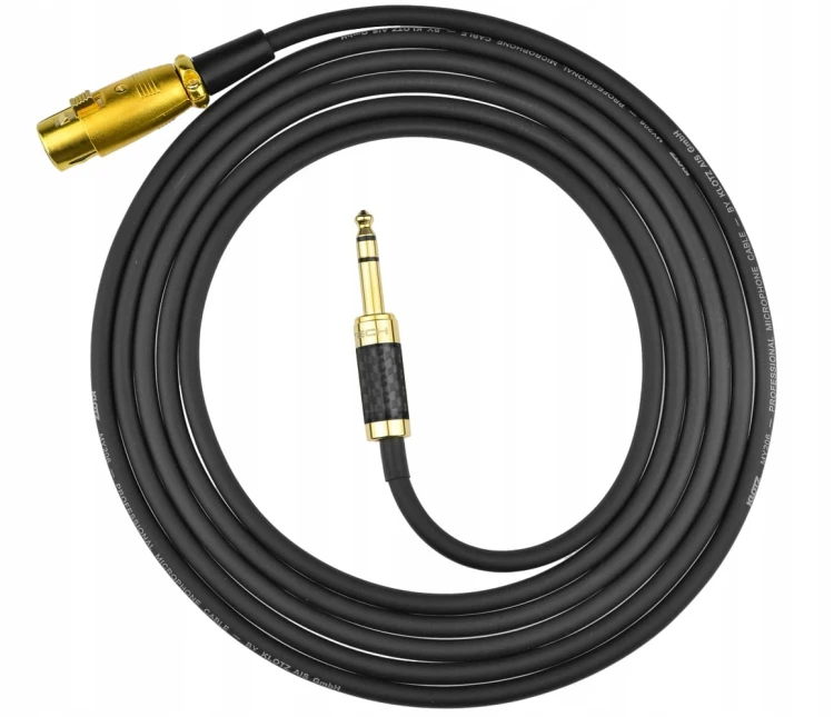 Kable audio, przewód 2x 6,3 Jack stereo - 2x XLR (Ż) Klotz 1m