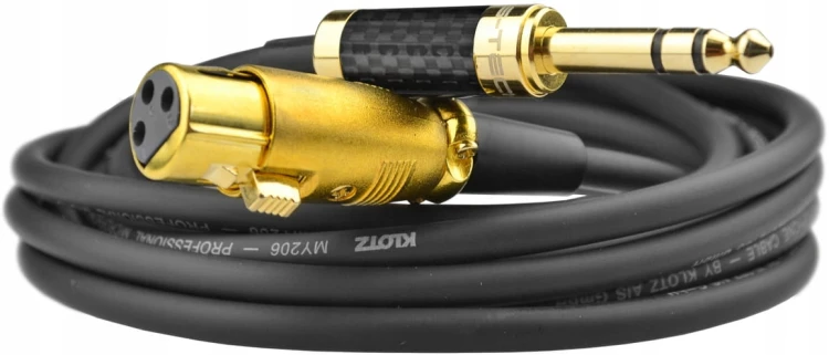 Kable audio, przewód 2x 6,3 Jack stereo - 2x XLR (Ż) Klotz 1m