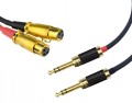 Kable audio, przewód 2x 6,3 Jack stereo - 2x XLR (Ż) Klotz 6m
