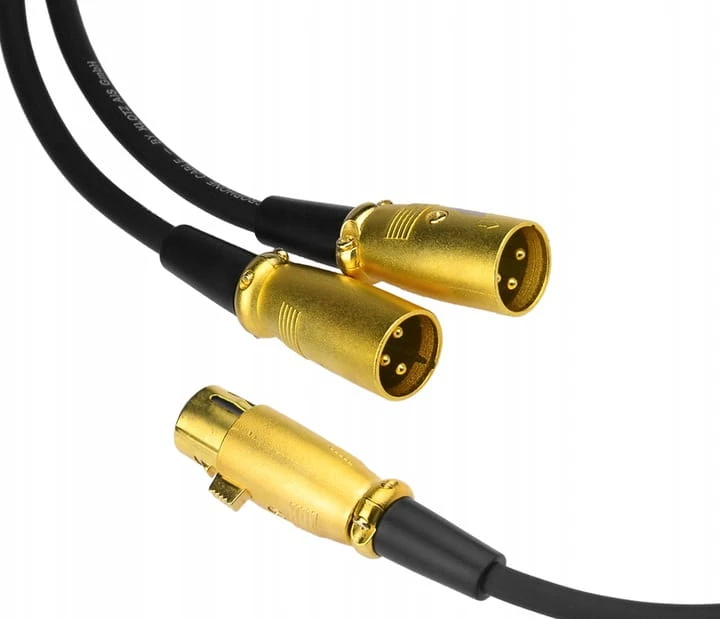 Kable audio, rozgałęziacz rozdzielacz 2x XLRm - XLRż Klotz - 1m