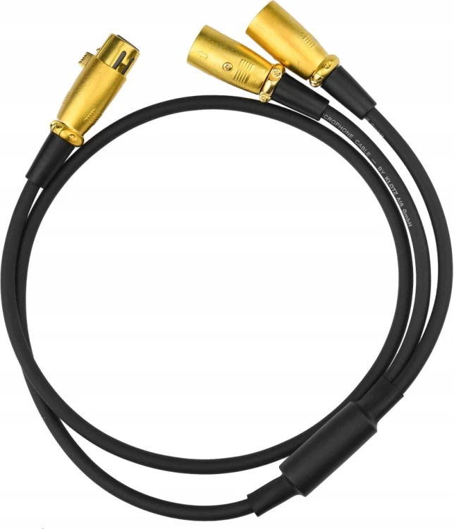 Kable audio, rozgałęziacz rozdzielacz 2x XLRm - XLRż Klotz - 1m