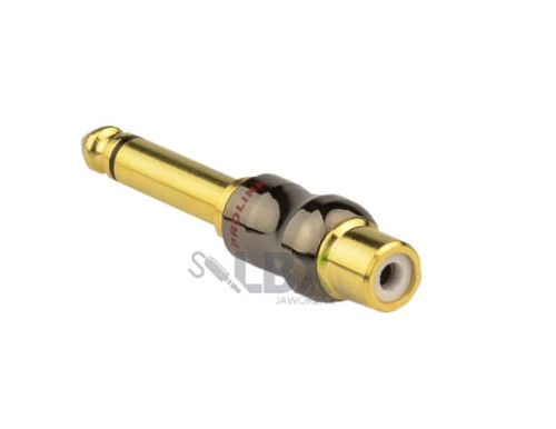 Wtyki głośnikowe, przejście wtyk jack 6,3 mm MONO - Gniazdo RCA Premium TAJ015