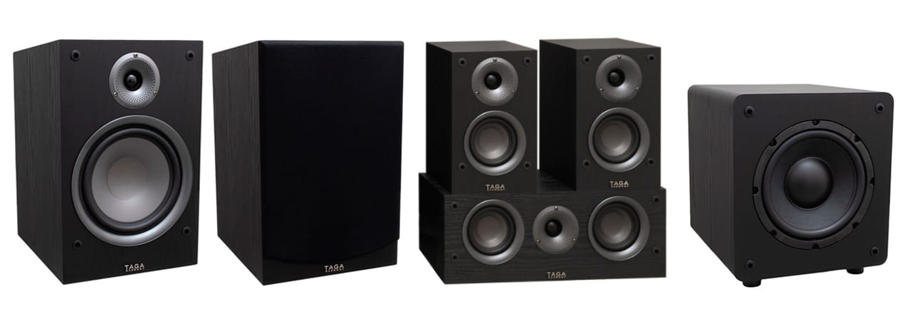 Kolumny głośnikowe kino domowe 5.1 Taga Harmony TAV-807B TSW-69