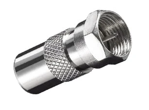 Złącze adapter przejście WTYK TV - WTYK F metal