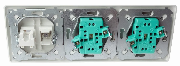 Gniazdka ścienne audio, 230V F RJ-45 ścienne podtynkowe terminal.
