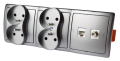 Gniazdka ścienne audio, 230V F RJ-45 ścienne podtynkowe terminal.