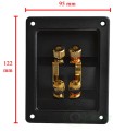 Gniazdo głośnikowe Terminal Bi-wiring 4 x BANAN T2