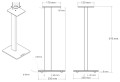 Stojaki pod kolumny Standy NorStone Esse - czarne