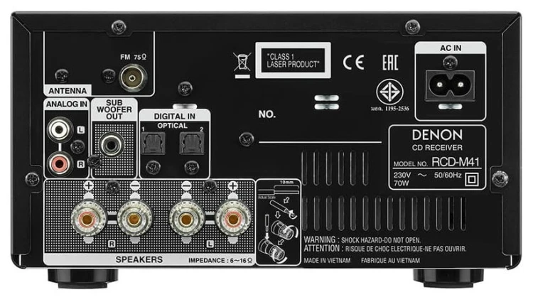 Amplitunery stereo CD DENON RCD-M41 Bluetooth - czarny