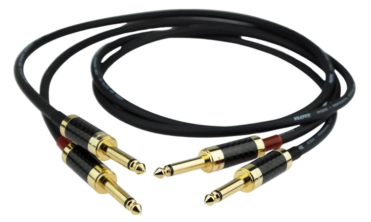 Kable jack 2x 6,3 mm mono - 2x mono 6,3 Klotz