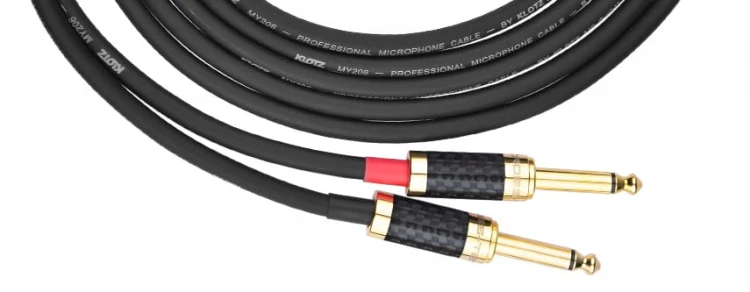 Kable jack 2x 6,3 mm mono - 2x mono 6,3 Klotz