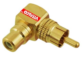 Przejściówka adapter kątowy RCA łącznik Vitalco