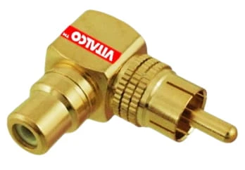Przejściówka adapter kątowy RCA łącznik Vitalco