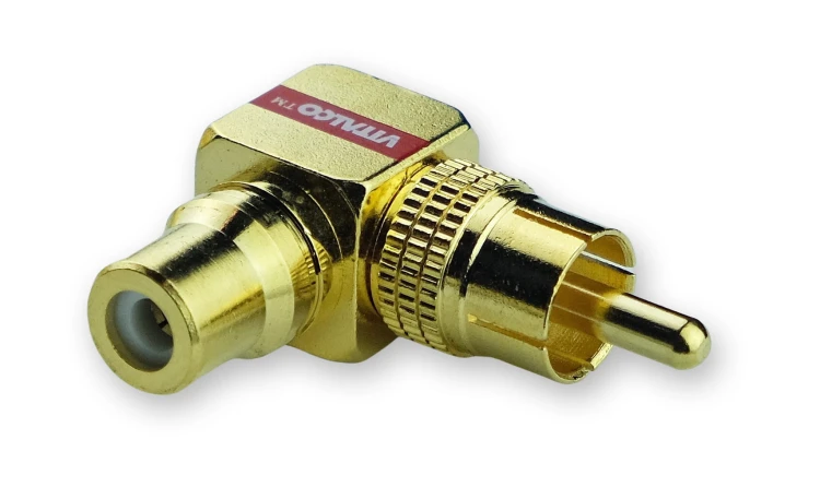 Przejściówka adapter kątowy RCA łącznik Vitalco