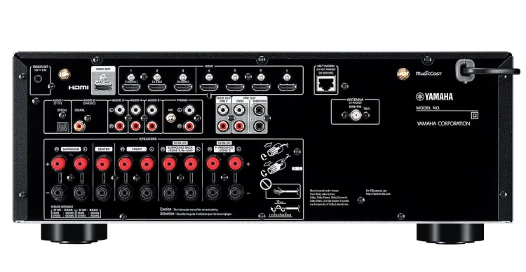 Amplitunery, kino domowe 7.2 Yamaha RX-V6A Czarny