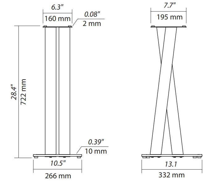 Stojaki Standy pod kolumny NorStone WALK - para