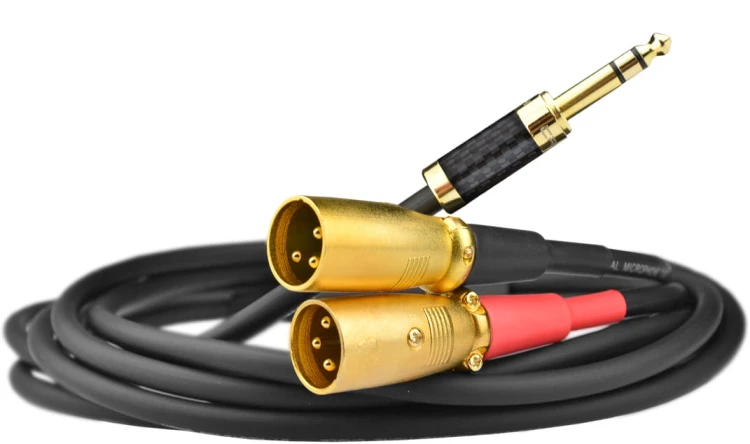 Kable jack 6,3 mm stereo - 2x XLR męski Klotz - 1m