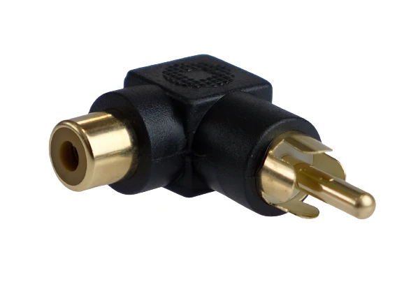 Przejściówka adapter kątowy RCA łącznik