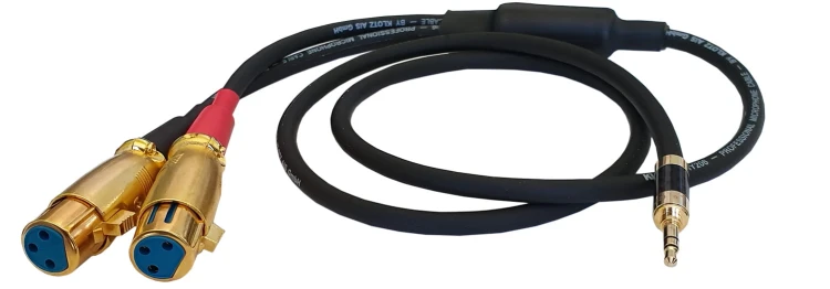 Kable audio, Klotz 2x XLR żeński - 3,5 jack - 1m