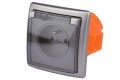 Gniazdo hermetyczne 230V IP44 ścienne podtynkowe
