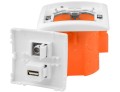 Gniazdka ścienne audio, podtynkowe terminal 1USB 1F
