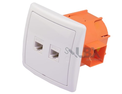 Gniazdo internetowe ścienne terminal 2 x RJ-45